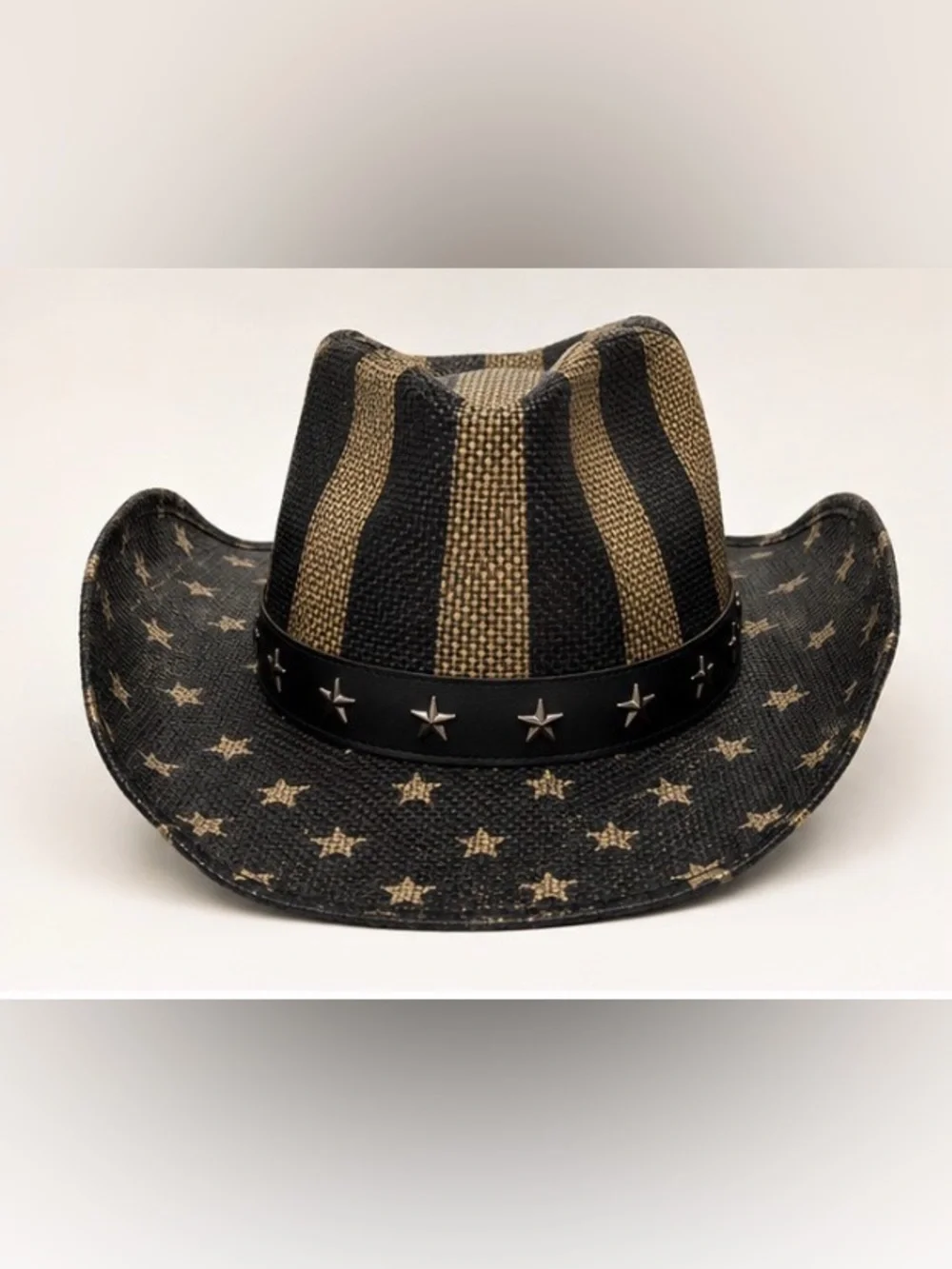 Desperadoo Kids Western Cowboy Hat – Black & Tan Stars